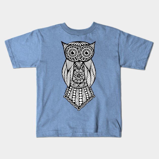 Hoot Hoot Kids T-Shirt by zenspiredesigns01